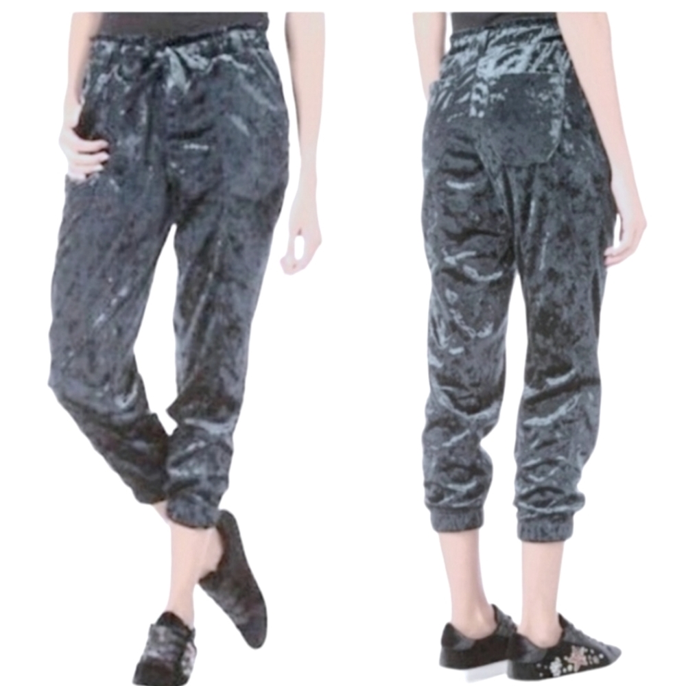 Jolt Blue Crushed Velvet Jogger size XL